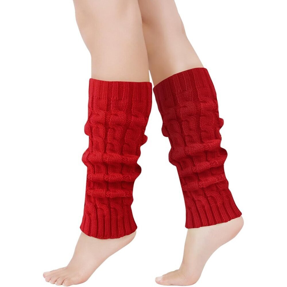Women Cable Knit Leg Warmers Neon 80s Dance Yoga Party Christmas